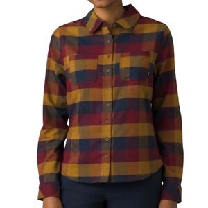 prAna Meadow Run Button Up Flannel Shirt